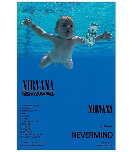Nirvana.Nevermind. Iconic Album Cover Poster Various Sizes (A2
